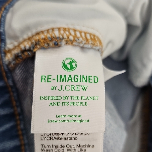J. Crew Blue Ankle Cropped Jeans Size 27 Raw Hem - Picture 10 of 11